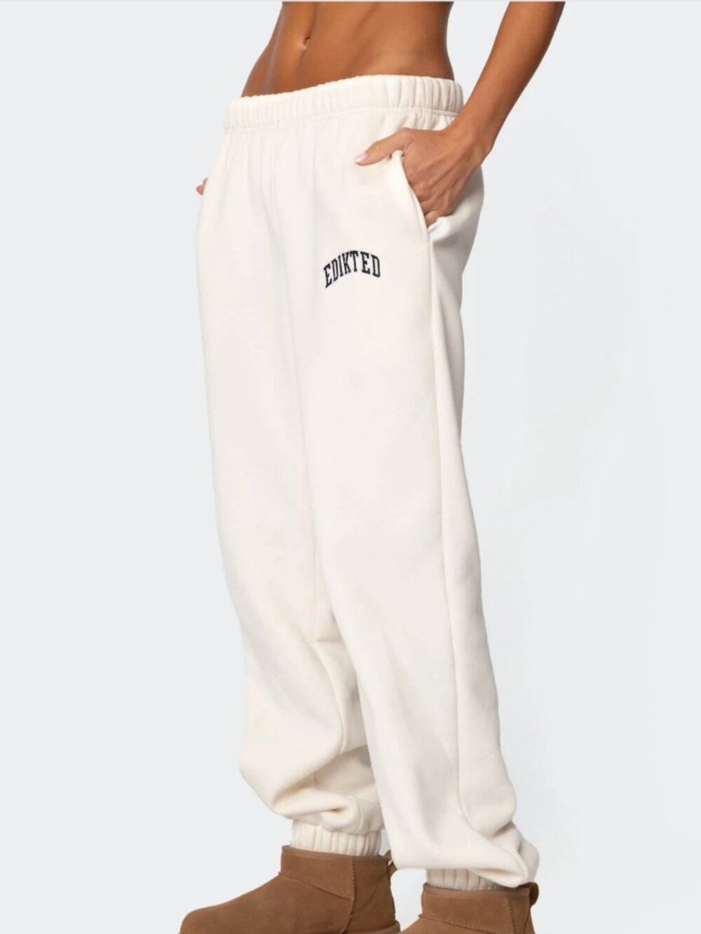 Edikted Cream NWT Sweatpants size M